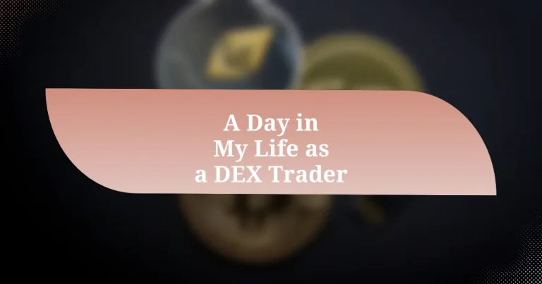 A Day in My Life as a DEX Trader