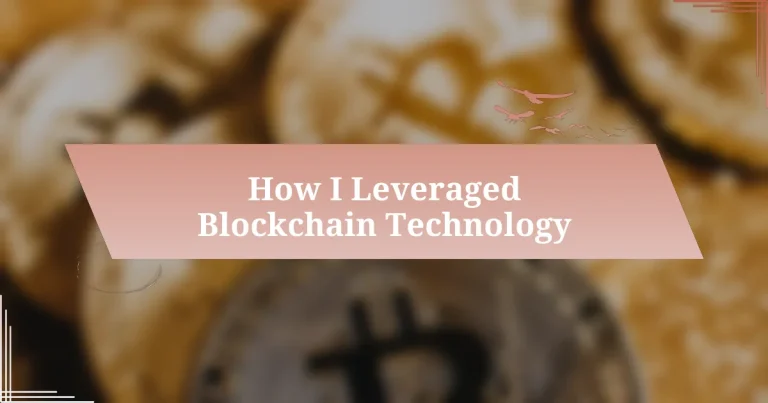 How I Leveraged Blockchain Technology