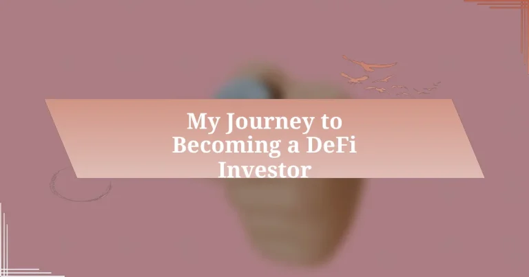 My Journey to Becoming a DeFi Investor