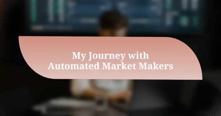 My Journey with Automated Market Makers