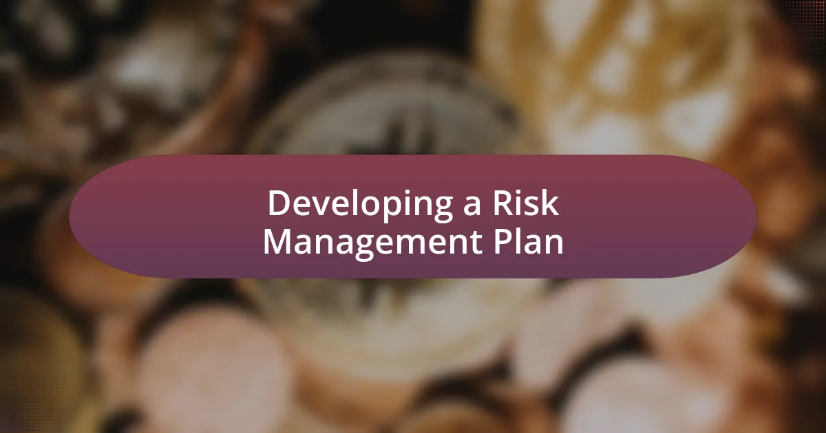 Developing a Risk Management Plan